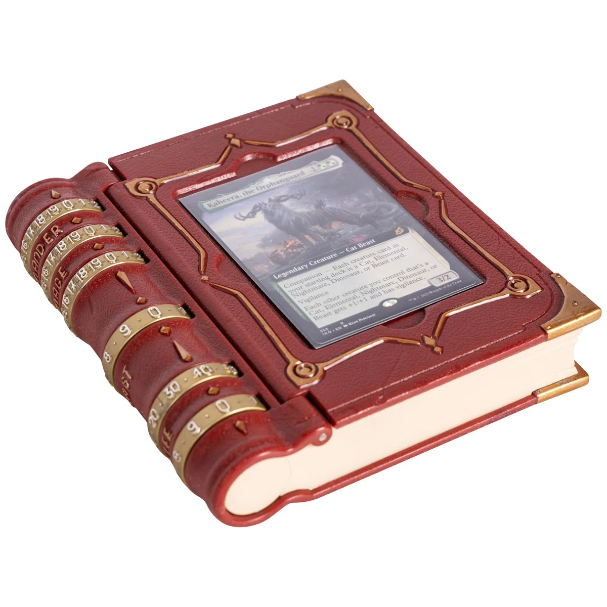 MTG Commander EDH Kommandozone/Tablett für Magic The Gathering. Command Zone Tray mit Schadens, Zauber & Lebenszählern. Würfel & Token im Inneren Aufbewahren (Das ist Keine Deckbox) MTG Zubehör (Rot)