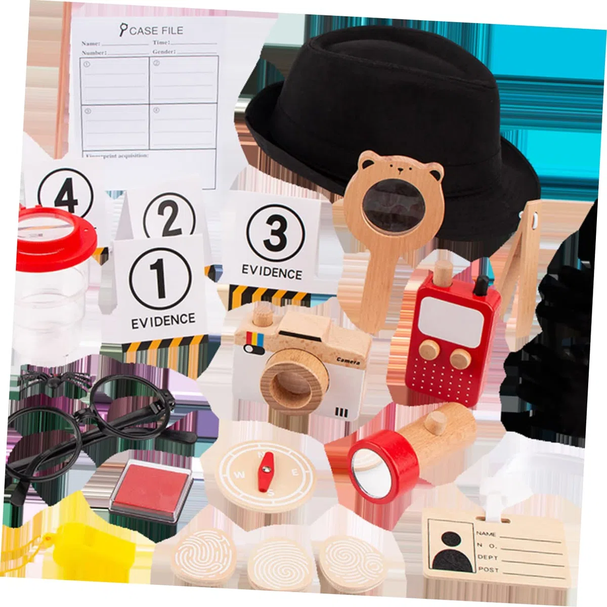 VICASKY 1 Set Detektiv Cosplay Detektivwerkzeuge Detektivwerkzeuge Für Kleinkinder Rollenspielspielzeug Für Performance Set Detektivhut Kleinkinderspielzeug Cosplay Set
