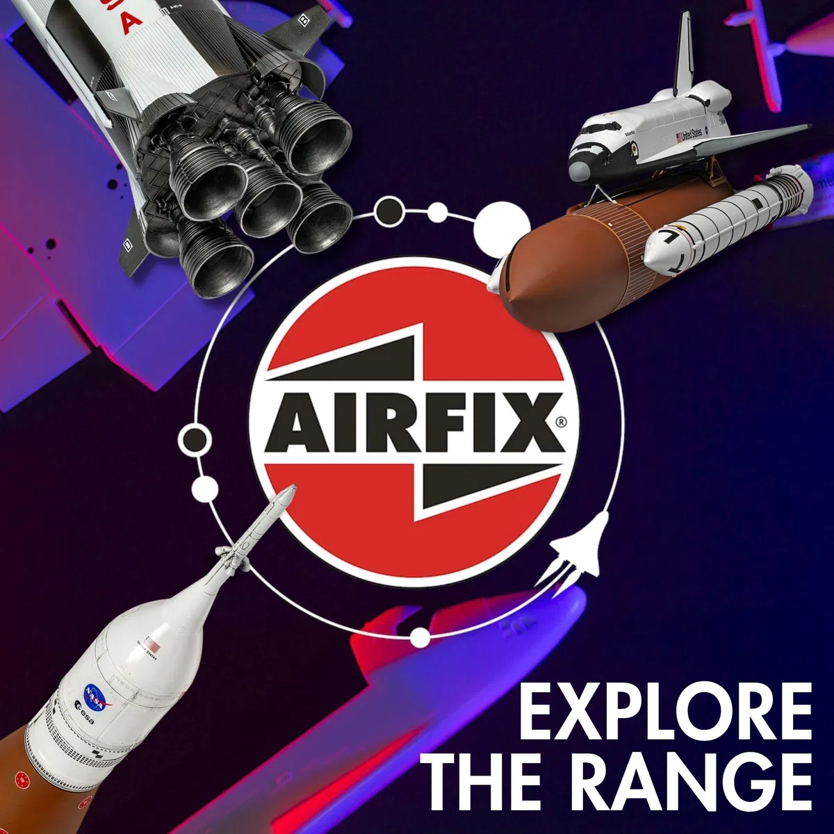 Airfix A50200 Space Shuttle Geschenkset – Plastikmodellbausatz, Raumschiff-Bausatz für Erwachsene und Kinder ab 8 Jahren, beinhaltet: Modell im Maßstab 1:144, Humbrol Acrylfarben