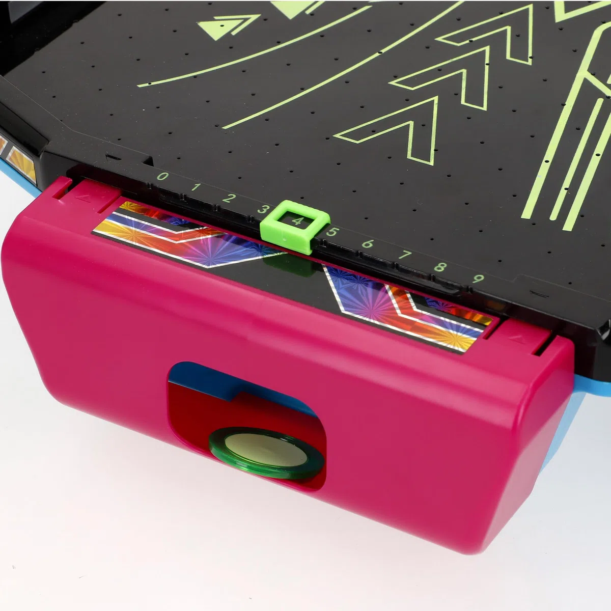 ColorBaby CB Games Air Hockey Neon-Tischplatte, 40 cm, robuster Kunststoff, 2 Schläger, 2 Scheiben, 2 Spieler, Brettspiele, Kinderspielzeug, Familienspaß, ab 6 Jahren (39515)