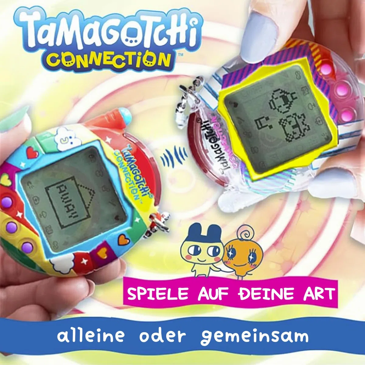 Bandai – Tamagotchi Connection Neon Planet – Interaktives Virtuelles Haustier mit Infrarot-Verbindung – Großes Display auf Deutsch – 50 Freischaltbare Charaktere – Kinderspielzeug ab 6 Jahren – 44028