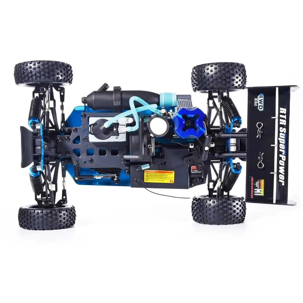 Rc Cars Nitro Gas Power Rc Car 72CC Ölbetriebener RC Truck, Hobbyspielzeug RC Buggy, 70 km/h schneller Benzinmotor Rennwagen RC Fahrzeug 4WD Zweigang-Offroad-Truck Erwachsenenspielzeug Geschenk