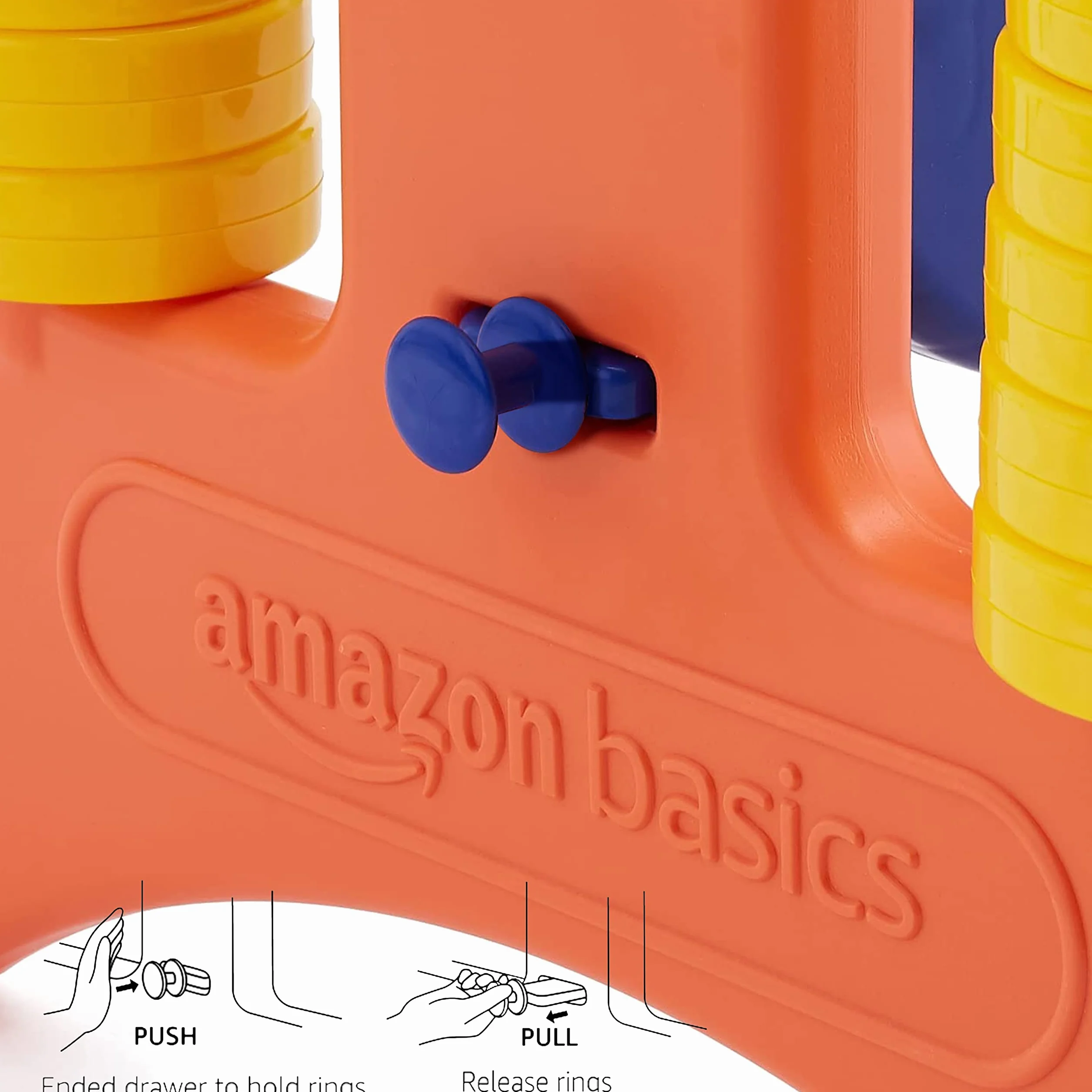 Amazon Basics 4-gewinnt-Spiel, Junior-Riesen-Edition, BPA-frei, für Kinder und Erwachsene, mit Tragetasche, tolles Geschenk, blau, gelb, rot, grün, Groß