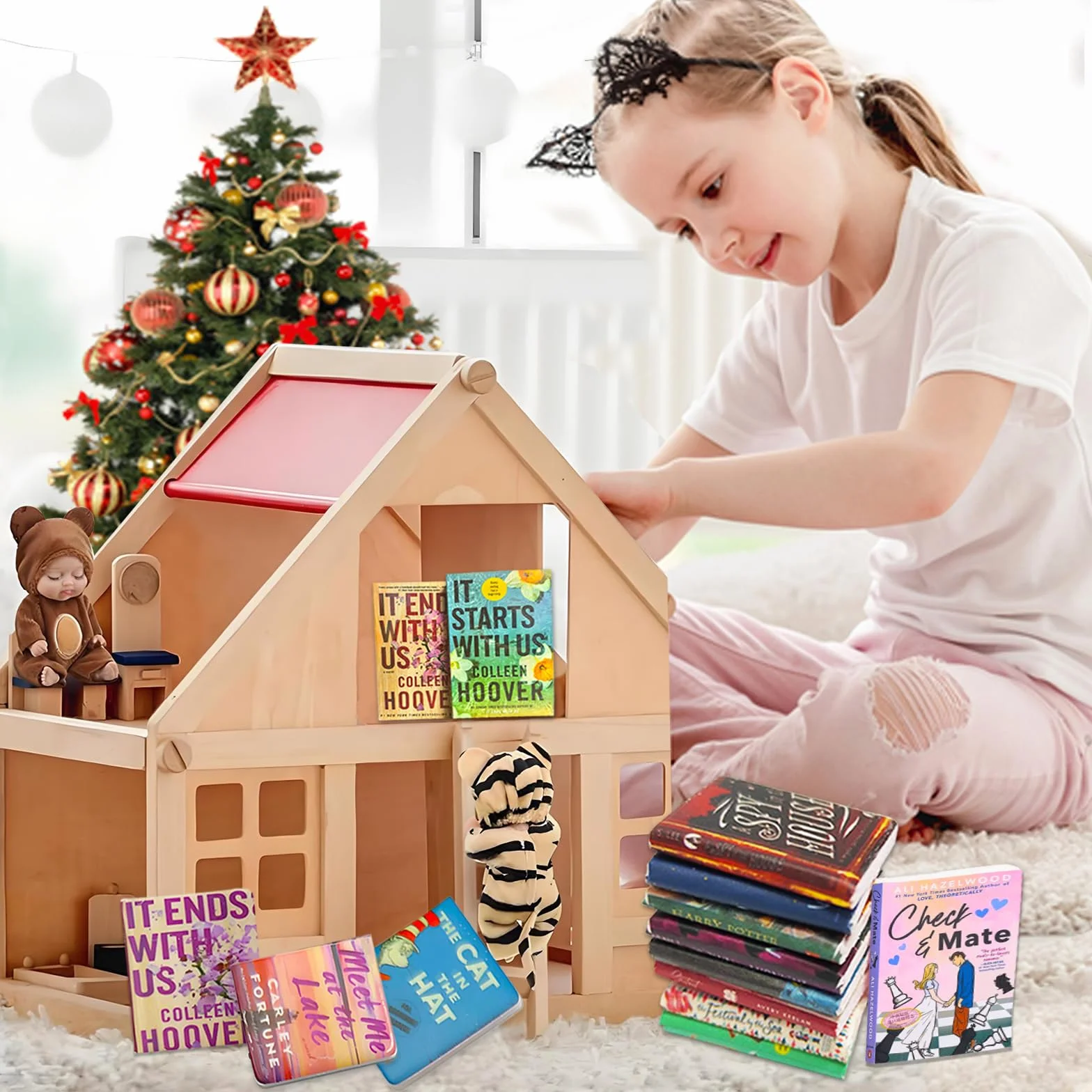 200 Stück Miniaturen Puppenhaus Bücher, Miniatur Bücher, Puppenhaus Zubehör 1:12, Miniatur Zubehör, Miniaturen Puppenhausbücher, Mini-Bücher für Arbeitszimmer, Schlafzimmer, Bibliothek