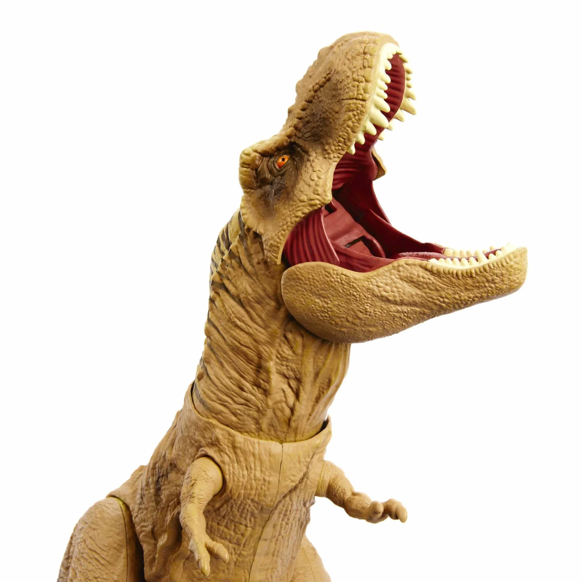 Mattel JURASSIC WORLD Jagen Und Zermalmen Tyrannosaurus-Rex - Dinosaurier Spielzeugfigur mit Geräuschen, Tracking-Ausrüstung für digitale Spiele, einzigartiger Wüstenlook, für Fans ab 4 Jahren, HNT62