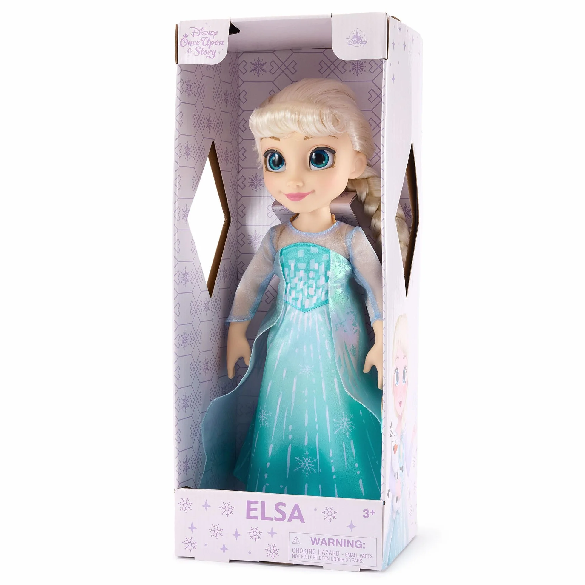 Disney Store Official - Die Eiskönigin - Völlig unverfroren - ELSA - Puppe mit Spielzeughaarbürste - 40,5 cm/16" - Once Upon a Story Kollektion - Ab 3 Jahren