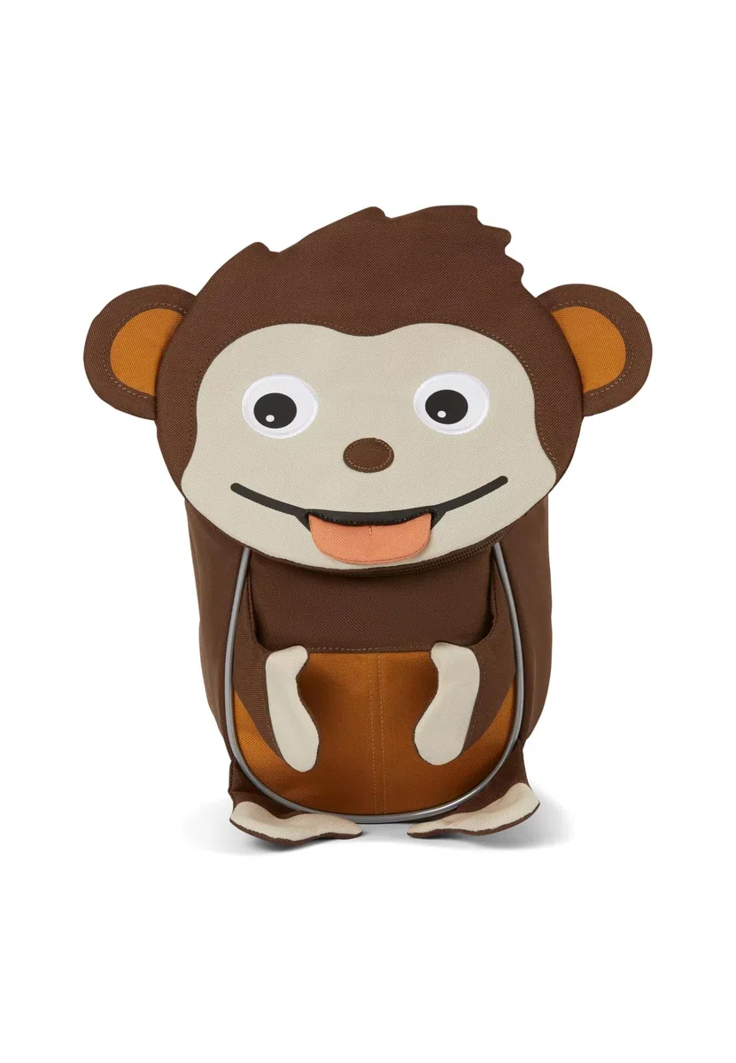 Affenzahn Kleiner Freund Bundle mit Trinkflasche und Brotdose, Kita Rucksack Set für 1-3 Jährige Affenzahn - Braun