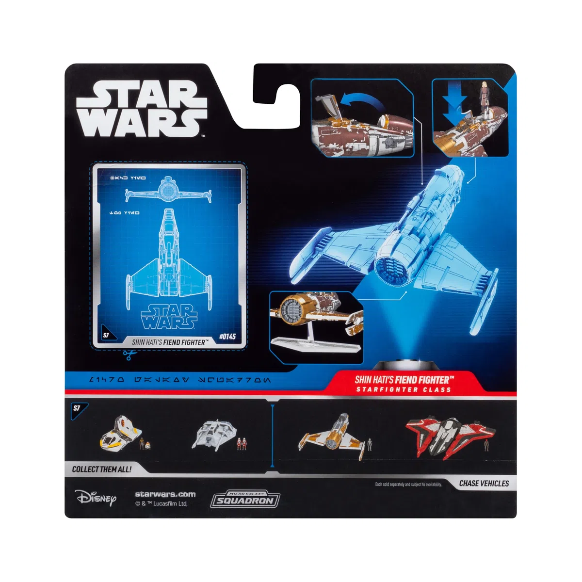 Star Wars Micro Galaxy Squadron Fiend Fighter - 12,7 cm Fahrzeug mit 2,5 cm Mikro-Figuren-Zubehör