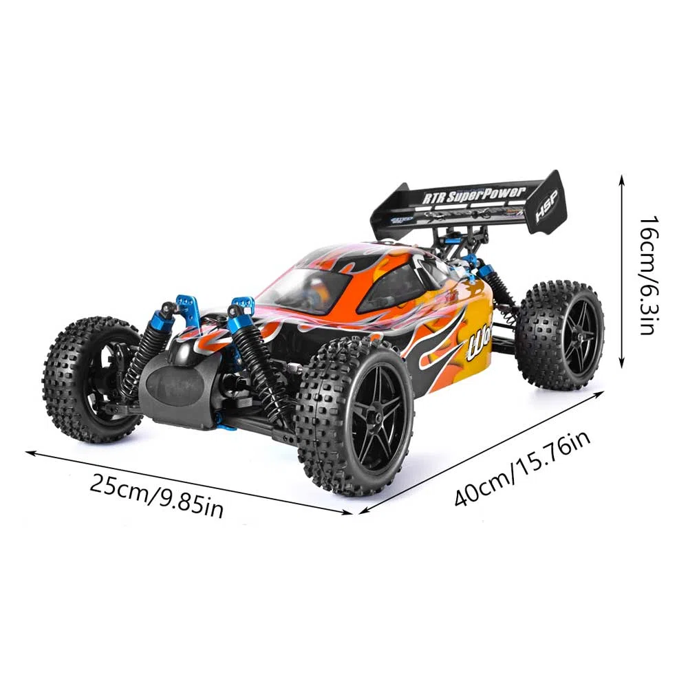 Rc Cars Nitro Gas Power Rc Car 72CC Ölbetriebener RC Truck, Hobbyspielzeug RC Buggy, 70 km/h schneller Benzinmotor Rennwagen RC Fahrzeug 4WD Zweigang-Offroad-Truck Erwachsenenspielzeug Geschenk