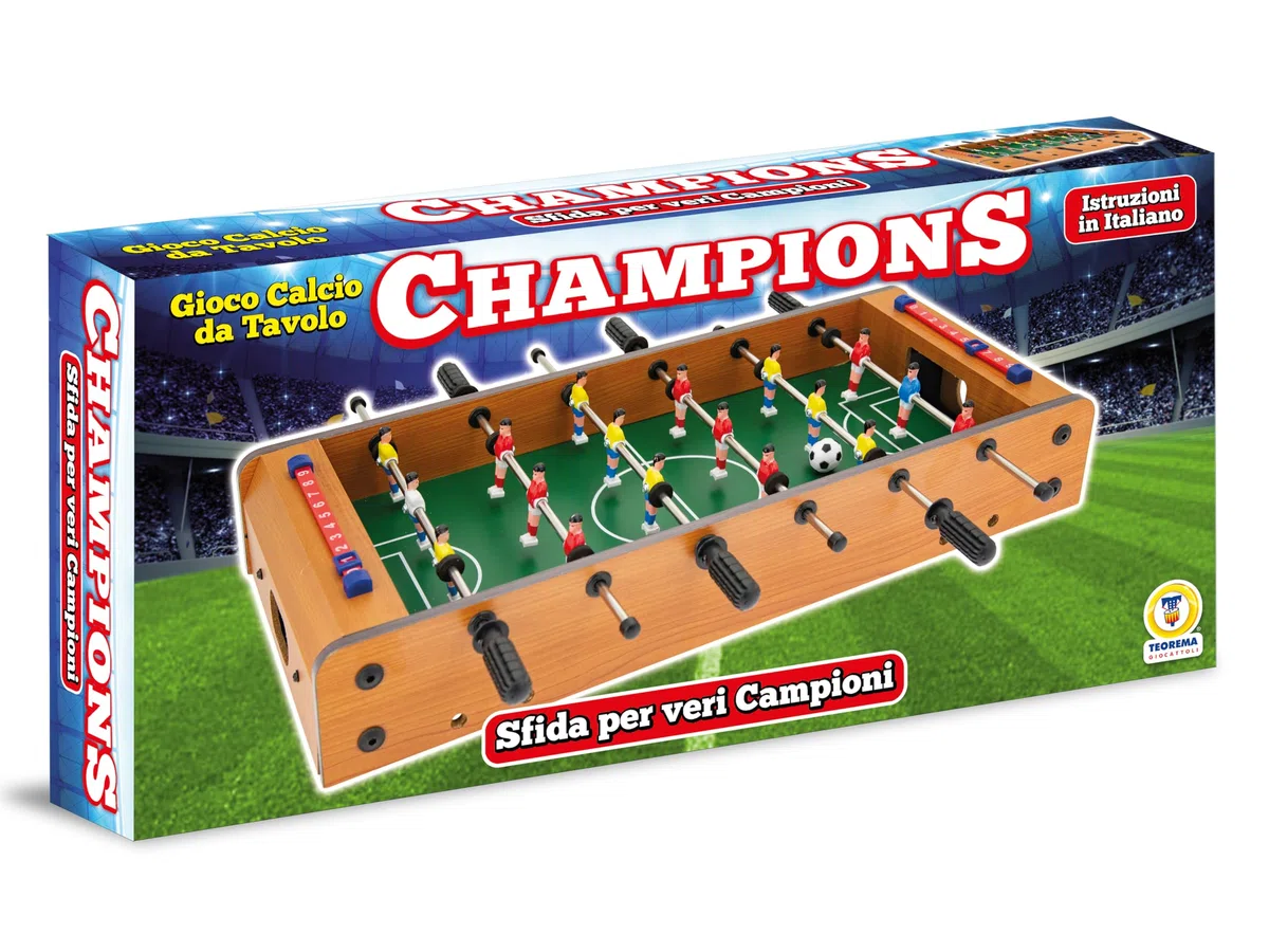 Teorema 68593 - Tischfußball aus Holz - Kompaktes Fußballspiel für Kinder und Erwachsene