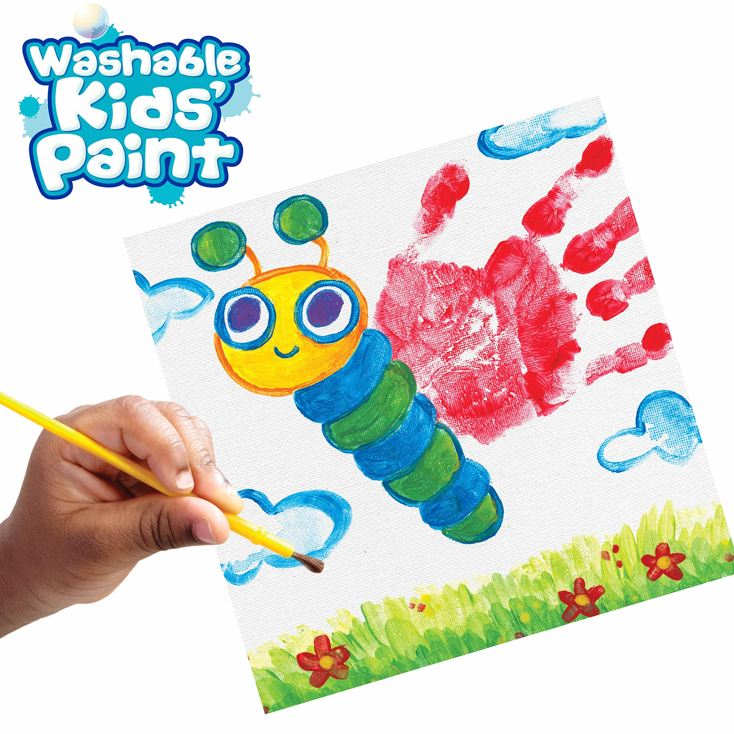 CRAYOLA Waschbare Farben und Pinsel – verschiedene Farben (18 Stück) | perfekt für alle Kunst- und Bastelbedürfnisse – leicht waschbar | ideal für Kinder ab 3 Jahren