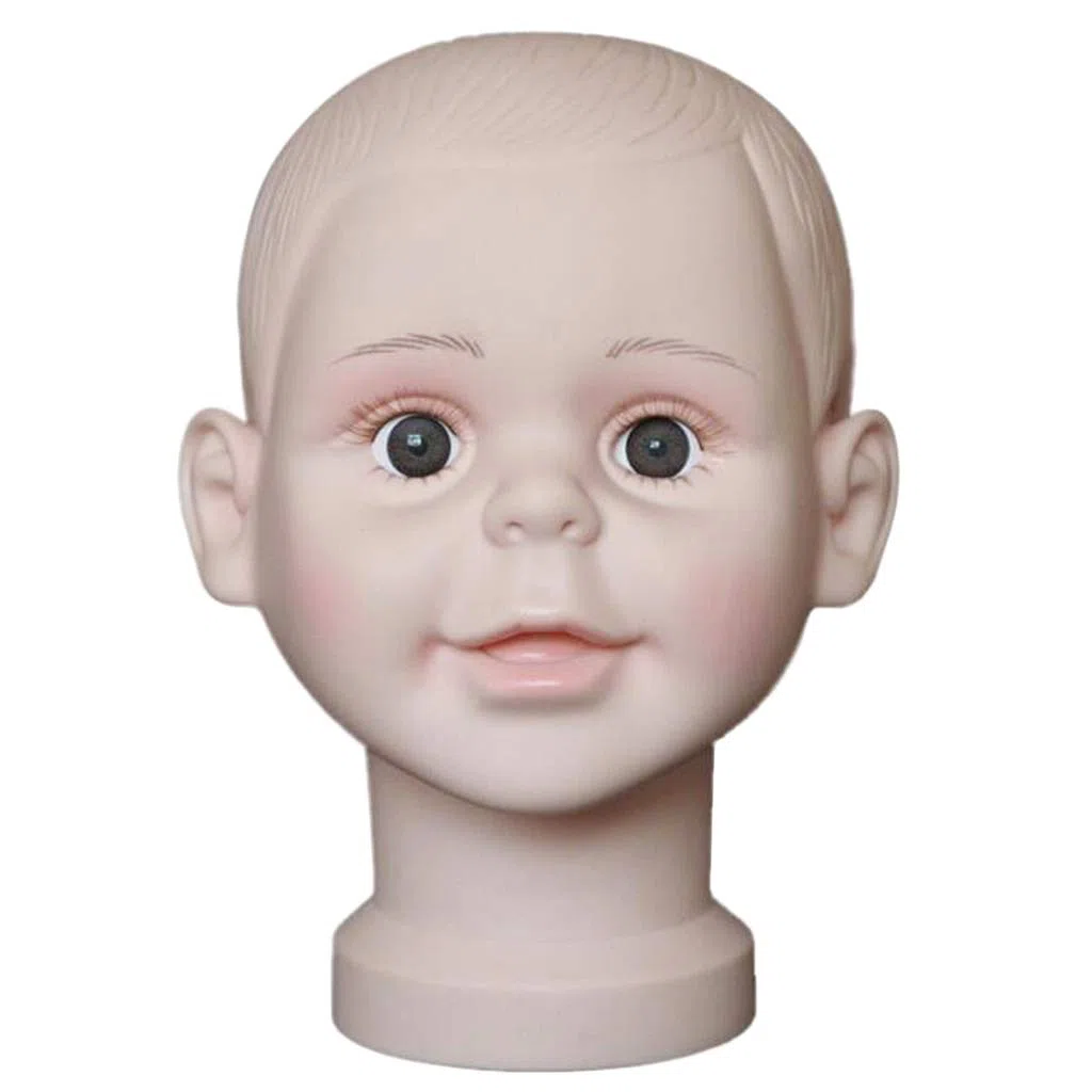CUTICATE Kinder Dekokopf Baby Kopfmodell Puppe Mütze Hüte Perückenkopf Schminkkopf zum Anzeigen von Perücken, Hüten, Brillen usw. - Acryl
