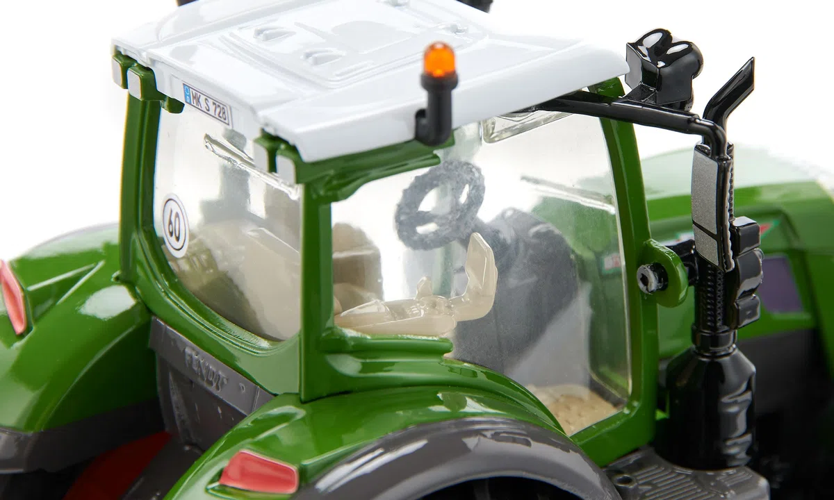 Siku 3293, Fendt 728 Vario, Spielzeug-Traktor, 1:32, Metall/Kunststoff, Grün, Abnehmbare Kabine, Gummierte Reifen