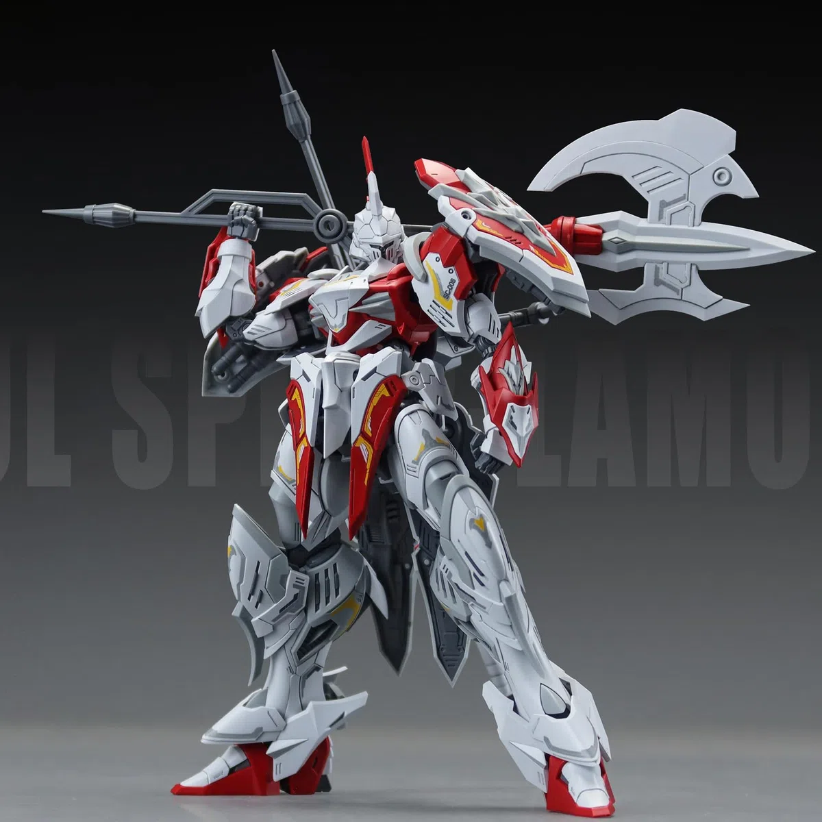 GWTCTOY 1:144 Plastik-Actionfiguren-Bausätze, Soul Spear Lamorak, 16 cm großes Mecha-Modell