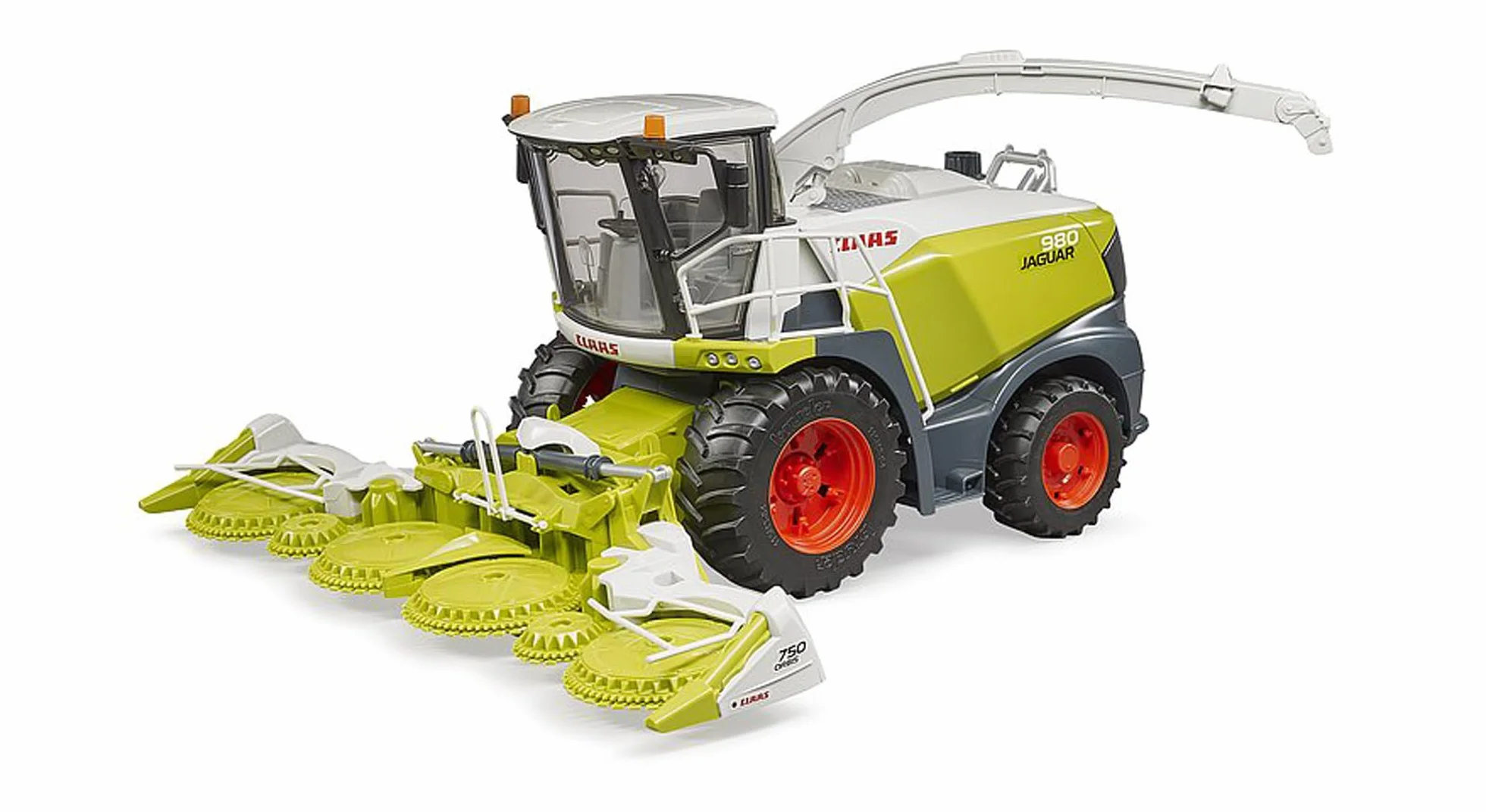 bruder 02134 - Claas Jaguar 980 Feldhäcksler - 1:16 Fahrzeug, Bauernhof, Landwirtschaft, Traktor, Trecker, Schlepper, Bulldog, Erntemaschine, Maisgebiss, Feldarbeit, Spielzeug