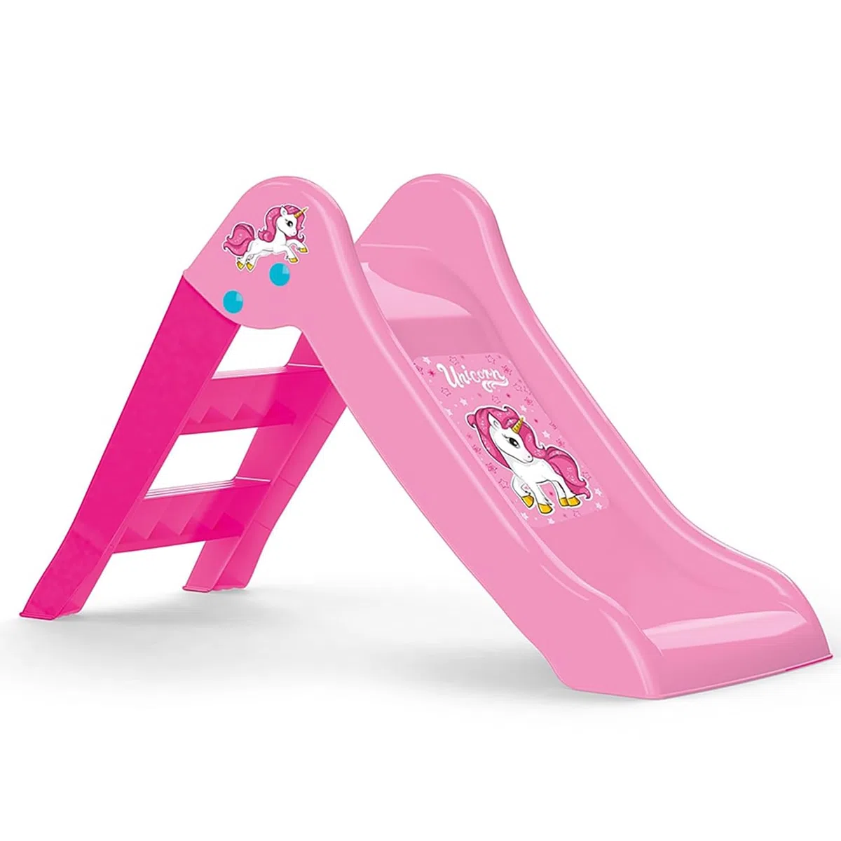 Dolu Mein erster Einhorn Garten Faltbare Rutsche, Einhorn Kinder Indoor Outdoor Garten Spielplatz, Geeignet für Kinder im Alter von 2 bis 6 Jahren - Maße H70 x L111 x B47cm - Pink