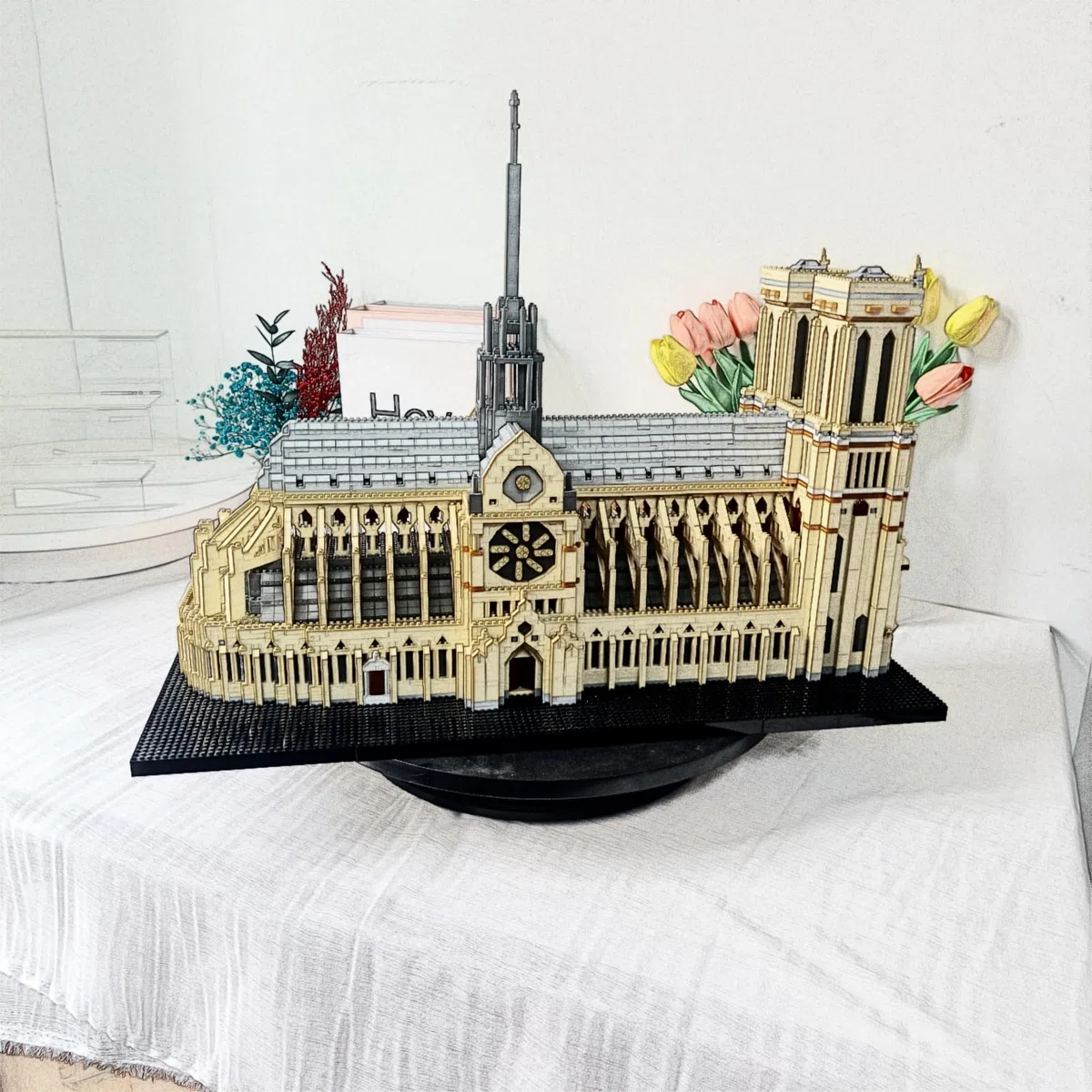 alltogetho Paris Notre Dame Kathedrale Mikro-Bausteine, 7300+ Teile, 3D-herausfordernde Architektur-Set für Erwachsene, Sammlerstück, Ausstellungsmodell, pädagogisches Souvenir, Geschenk für