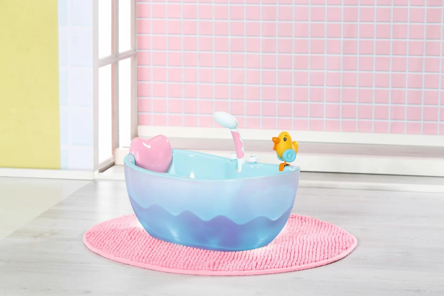 BABY Born Badewanne mit Farbwechsel - Dusch-& Soundfunktion - Hochwertiges Zubehör für Puppen der Größe 36 & 43 cm - Funktioniert auch mit echtem Wasser