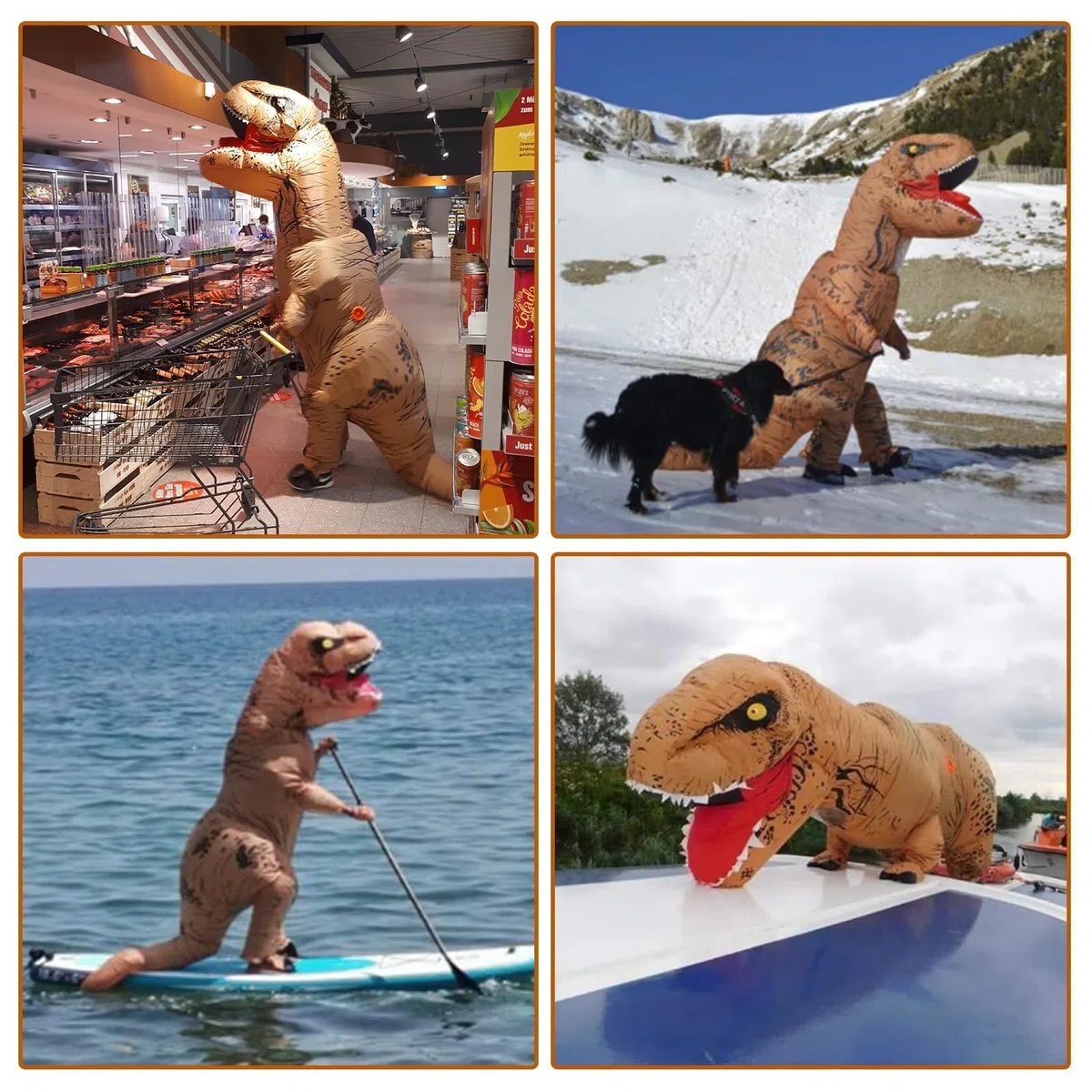 Aufblasbare Dinosaurier kostüm Dino Trex Kostüm Erwachsene Dino kostüm