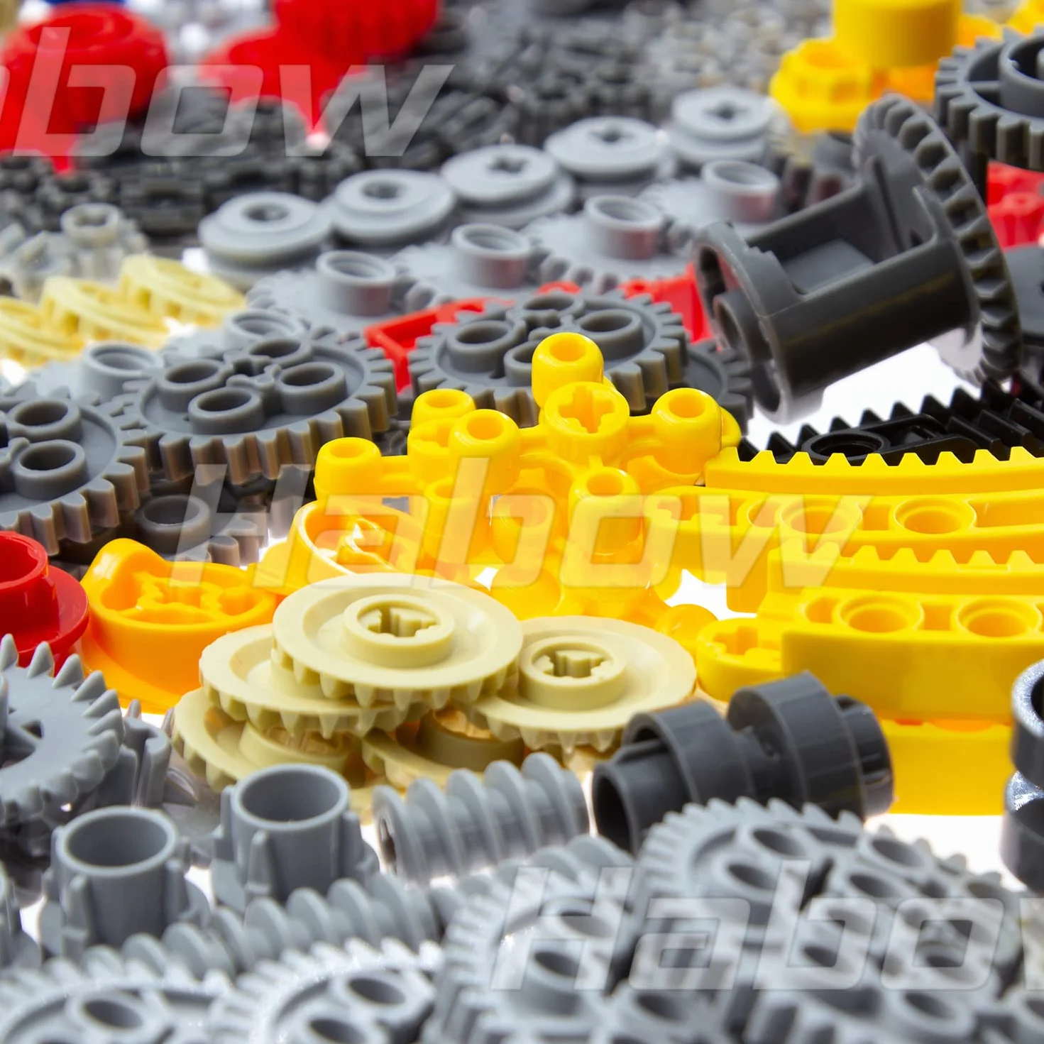 Habow 233pcs Technic-Parts Technic-Gears Achsen-Stiftverbinder Kompatibel mit Mainstream Baustein Marke Cam Schneckenräder Getriebe Lenkteile Differentialmotor Kit MOC Ersatzteile