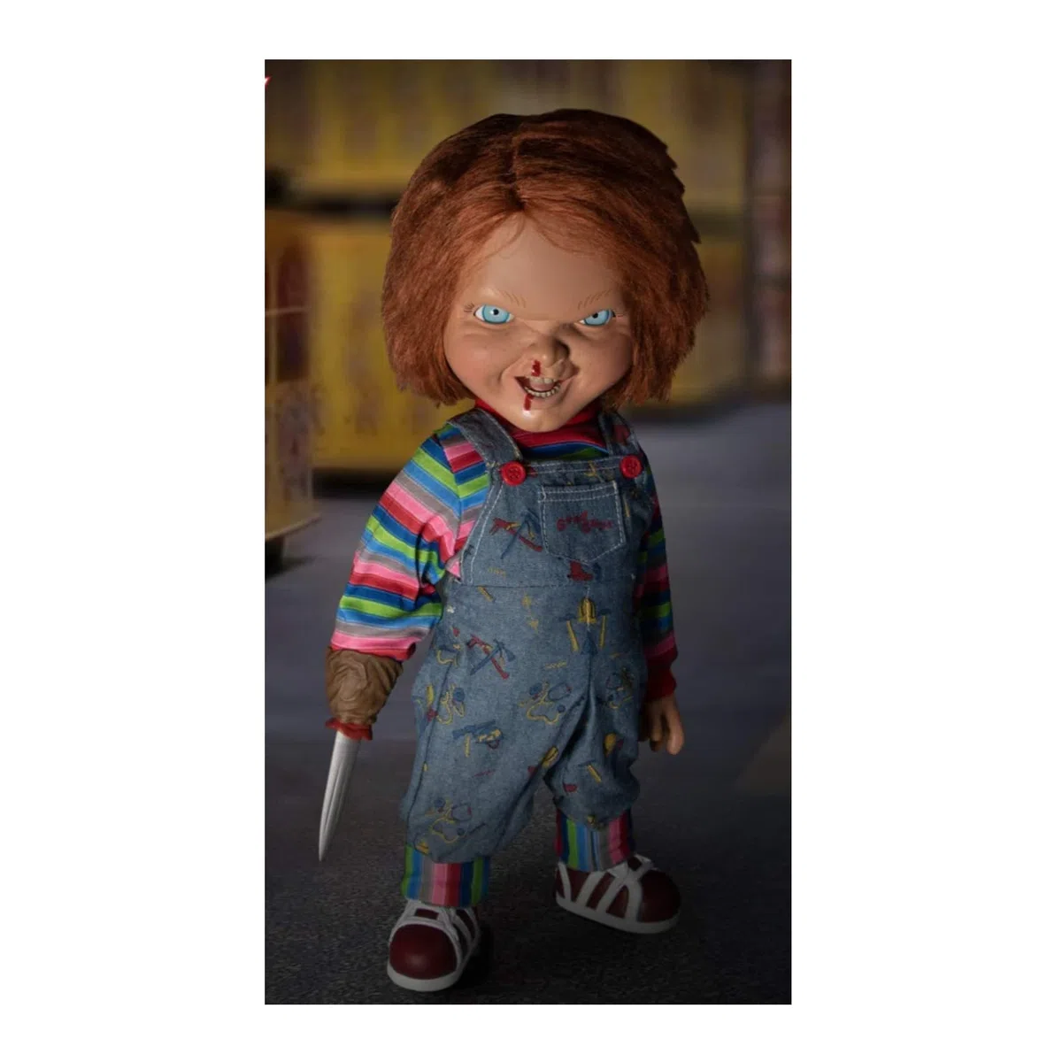 Mezco Toys Kinderspiel 2 – Sprechende Puppe Designer Series Menacing Chucky 38 cm, 0696198780239