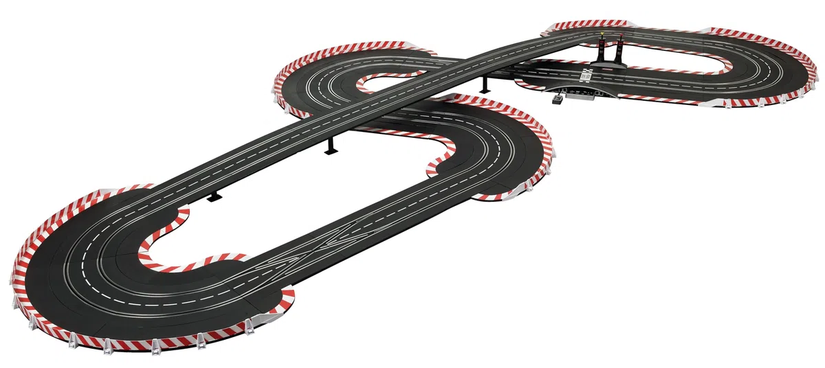 Carrera - 20023633 I Full Speed I Digitale Premium I Rennbahn I Mit Ghost I und Safety Car I Funktionen I Bis zu 4 Fahrer gleichzeitig I Extra breite Schienen für optimales Driften