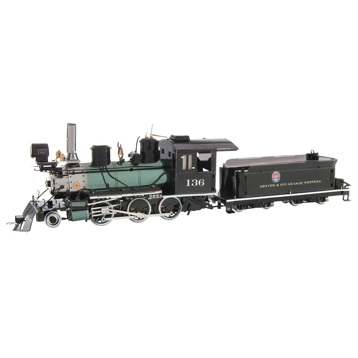 Metal Earth 3D-Puzzle Dampflokomotive 2-6-0, Metallpuzzle, Ferne Westen, Modelle für Erwachsene, herausfordernde Level, 19,5 x 3,5 x 4,8 cm