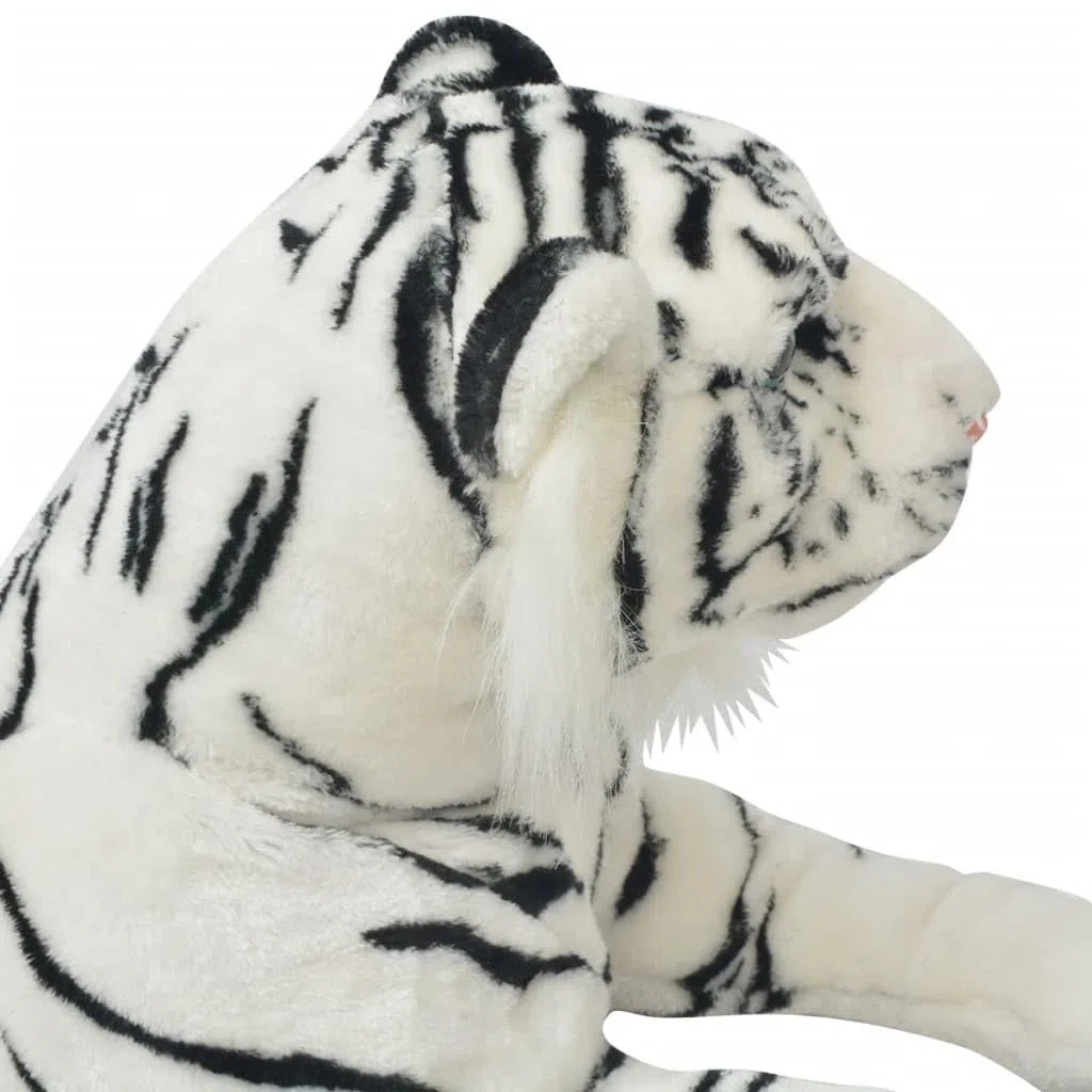 Mangloder Weißes XXL Tiger Plüschtier Kuscheltier Stofftier Kinderzimmer Dekoration Geschenk für Babys und Kinder ab 36 Monaten, Weiches Plüsch Kuscheltier mit lebensechten Details und großem Komfort