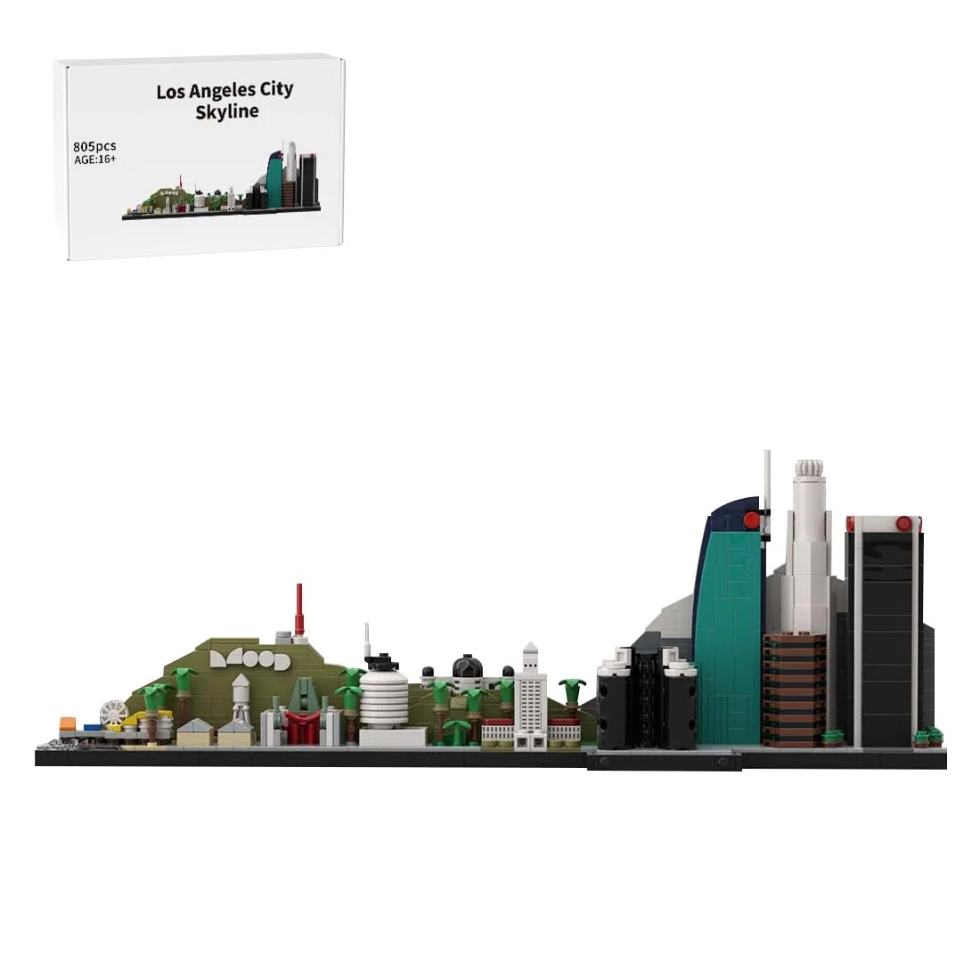 Architecture Los Angeles Klemmbausteine Bauklötze, Modular Modellbausatz New York Gebäude, 805 Stück Architektur Wahrzeichen-Kollektion Entworfen von electricboogalo Erwachsene 16+