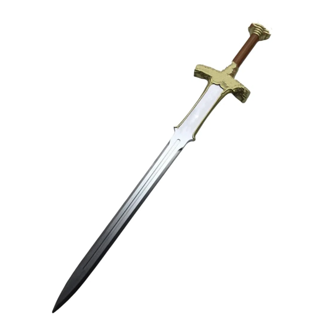 damdos Halloween Prop Cosplay Sword,42" Golden Sword Cosplay Prop Costume Cool Lapp Xmas Birthdays Gifts