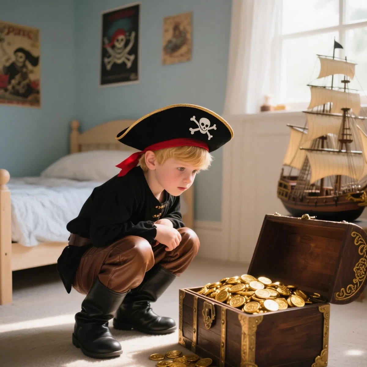 100 Stück Goldmünzen, Piratenmünzen, Piratenschatzmünzen Kinder, Spielmünzen für Kindergeburtstag, Gastgeschenke, Piraten, Abenteuer, Schatzsuche, Veranstaltungen