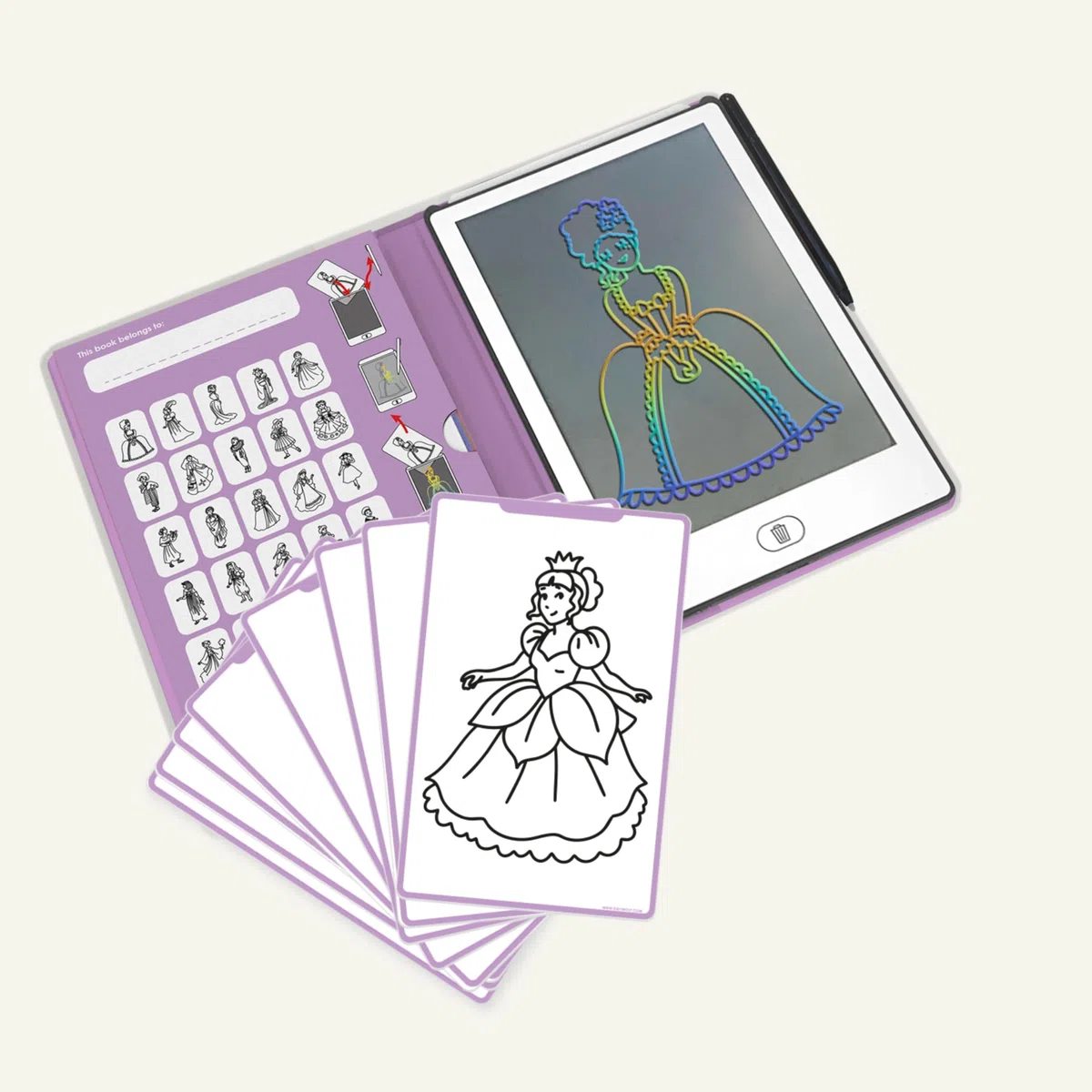 KIDYDRAW-MINI Zeichenbrett 30 Prinzessin