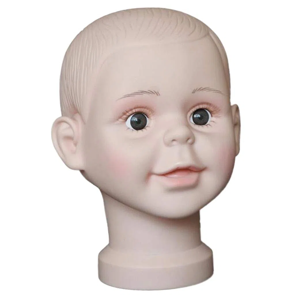 CUTICATE Kinder Dekokopf Baby Kopfmodell Puppe Mütze Hüte Perückenkopf Schminkkopf zum Anzeigen von Perücken, Hüten, Brillen usw. - Acryl