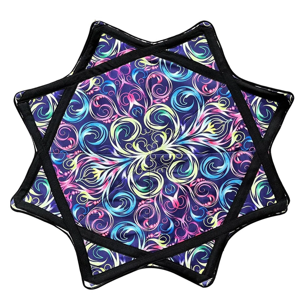 Von Anfänger bis Profi Spinning Cloth Flow Toy – Buntes Jonglier- und Flow-Prop, 24,4 Zoll, Paisley-Muster Flow Star Style