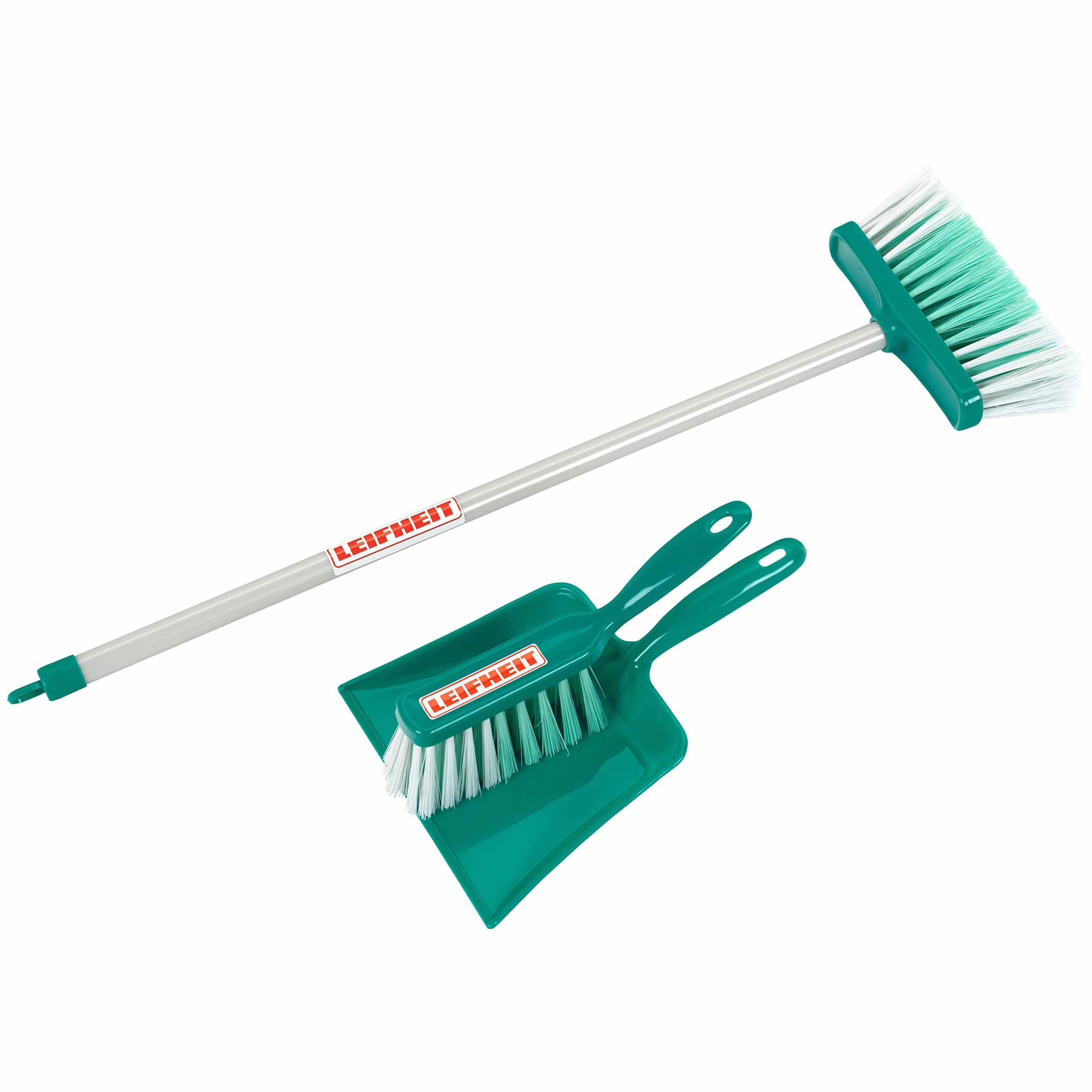 Theo Klein 6562 Leifheit Besenwagen mit robustem Zubehör | Inkl. Wischmop, Eimer, Besen u.v.m. I Maße: 29 cm x 24 cm x 60 cm I Spielzeug für Kinder ab DREI Jahren