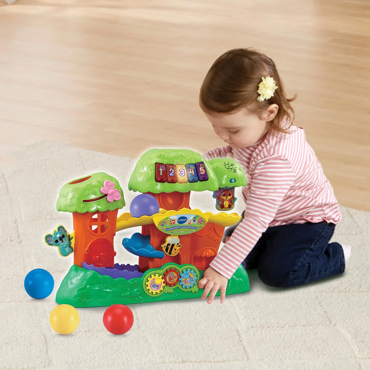 VTech Baby Kugelbahn-Baumhaus mit 4 Bällen & Leuchttasten