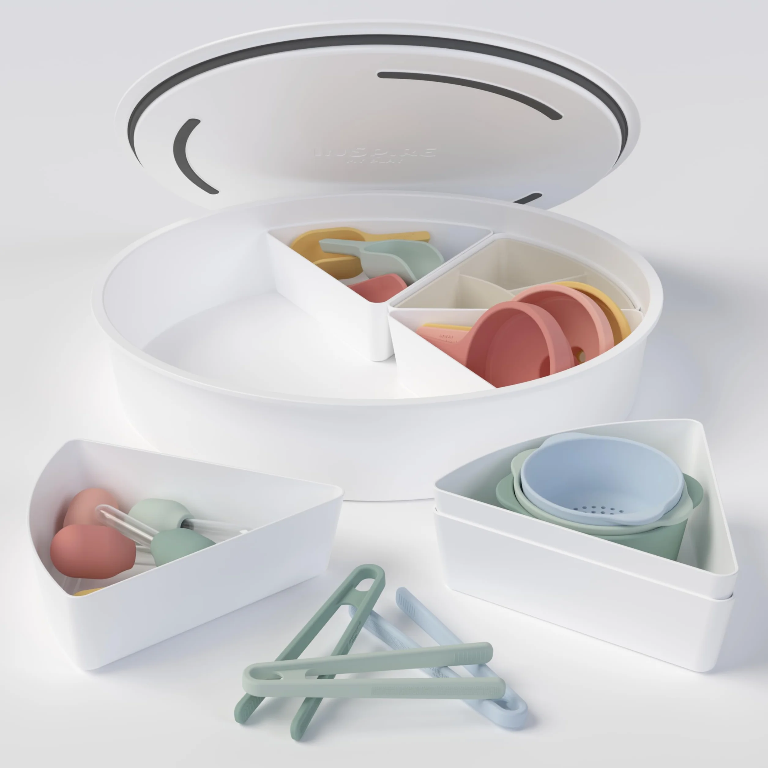 Inspire My Play Explorer-Paket - Sensory Bin mit Deckel und herausnehmbaren Aufbewahrungseinsätzen