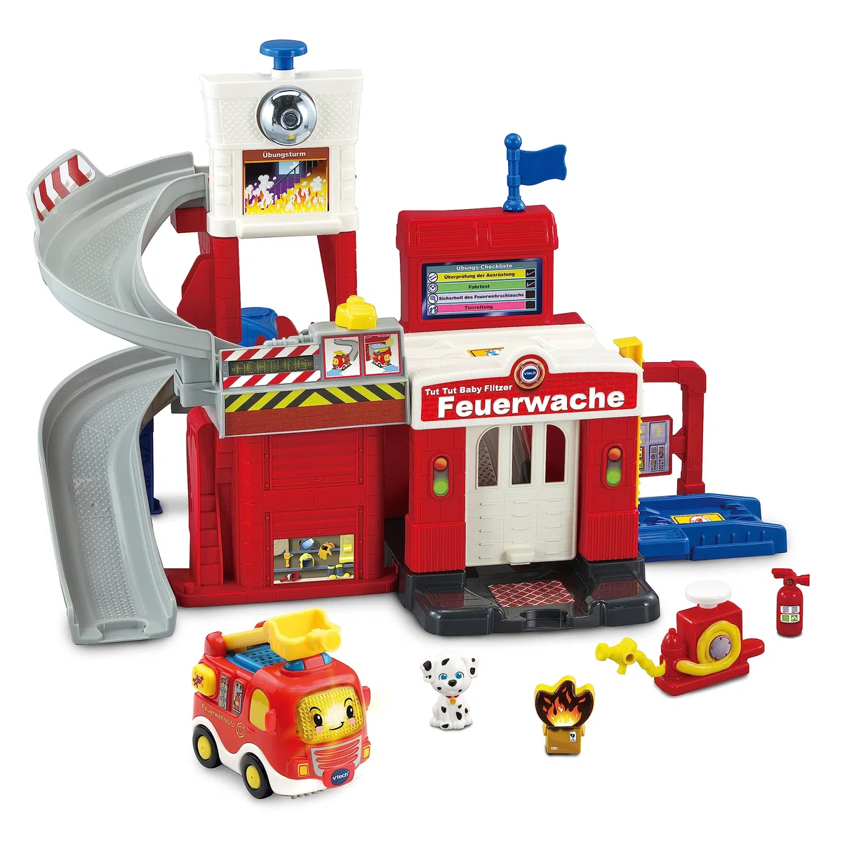 VTech TUT TUT Baby Flitzer Feuerwache - Spielset mit Feuerwehrauto