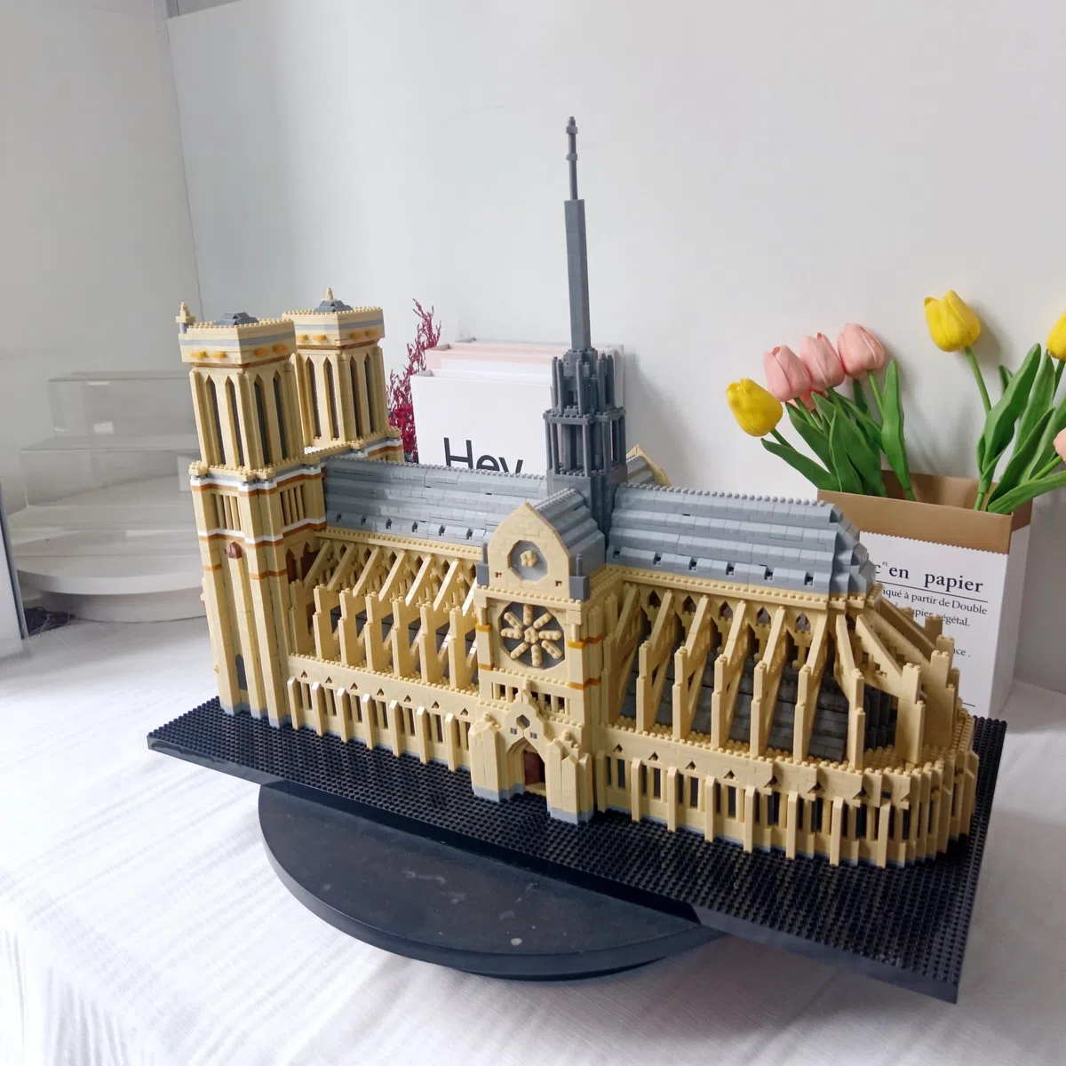alltogetho Paris Notre Dame Kathedrale Mikro-Bausteine, 7300+ Teile, 3D-herausfordernde Architektur-Set für Erwachsene, Sammlerstück, Ausstellungsmodell, pädagogisches Souvenir, Geschenk für
