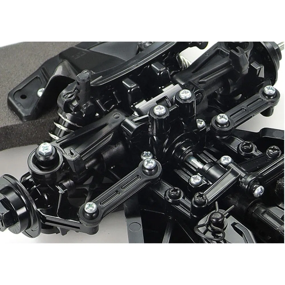Tamiya 47517 1:10 RC Audi R8 LMS 2008 TT-02 Lackiert - ferngesteuertes Auto, Fahrzeug, Modellbau, Zusammenbauen, Hobby, RC Bausatz, unlackiert, Silber
