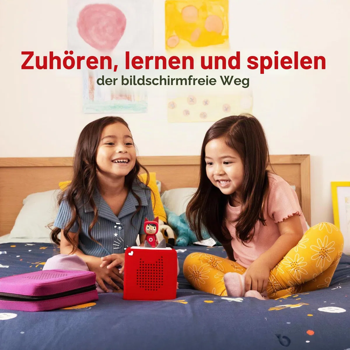 Tonies Starterset: Toniebox, grau + 1 Creative-Tonie - Hörbuch-Player und Musik-Player für Kinder - Spielzeug für Jungen und Mädchen im Alter von 3-7 Jahren