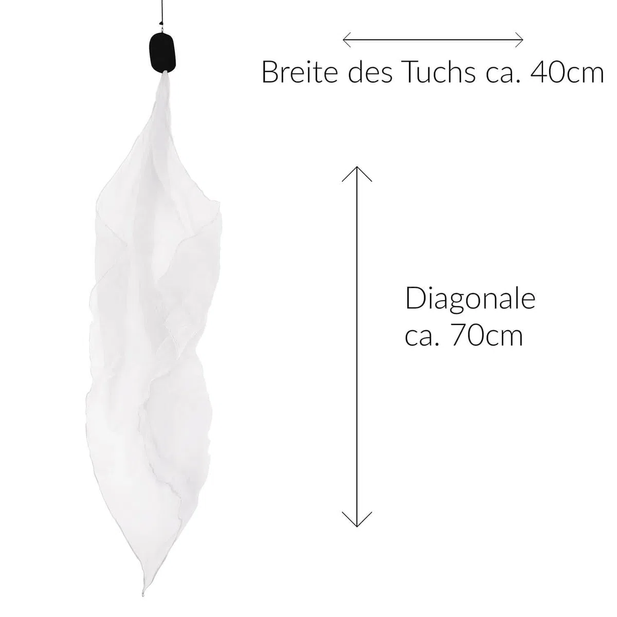 Diabolo Freizeitsport 40cm UV leucht Poi in Weiß - Angel Wings Spinning Pois. Spiral Pois, Soft-Pois für Kinder - geeignet für Anfänger und Profis