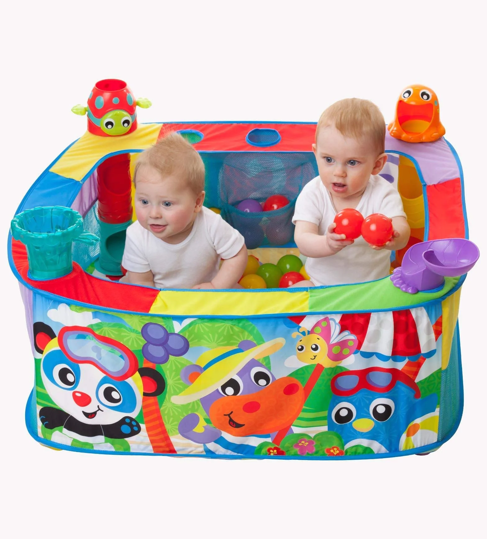 Playgro Pop Up Baby Bällebad - Babybällebad - Bällebad - Bälle - Kinderbälle - Babybälle - Babymotorik - Babysensorik - farbig