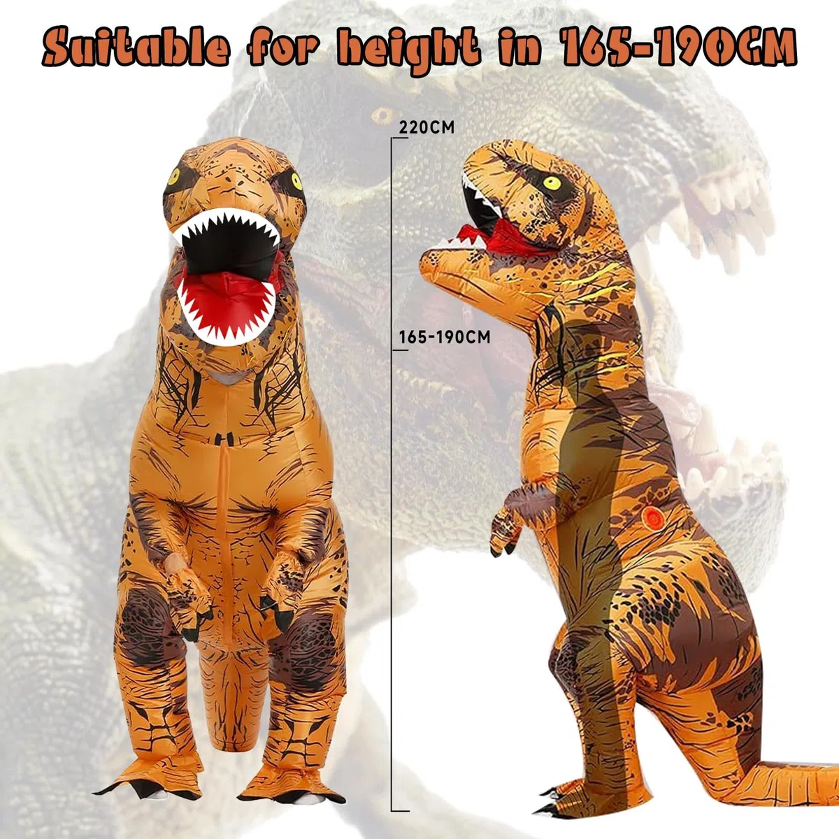Aufblasbare Dinosaurier kostüm Dino Trex Kostüm Erwachsene Dino kostüm
