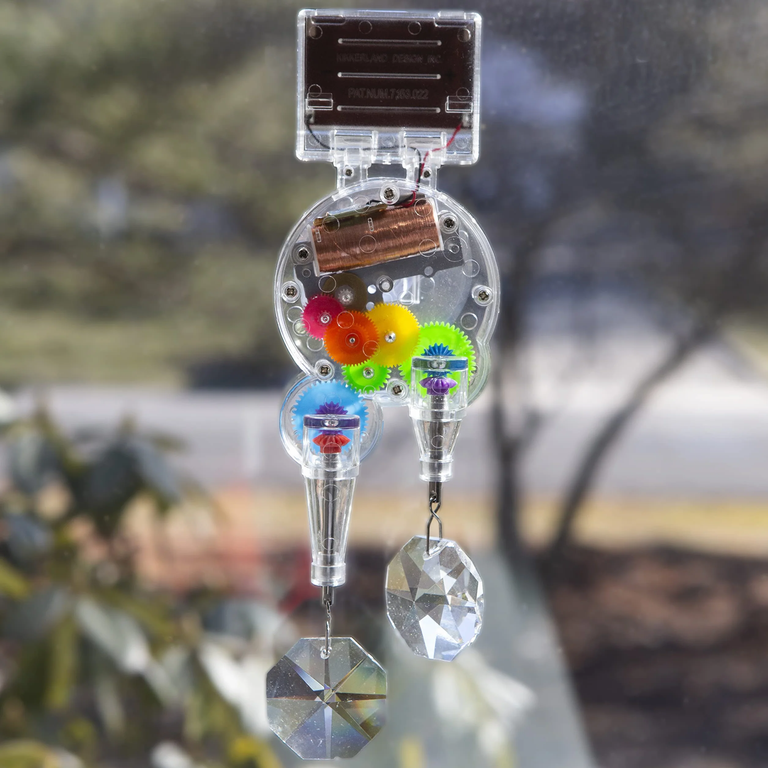 KIKKERLAND Solarbetriebener Doppel-Regenbogen-Maker mit Kristall, Mehrfarbig, 1 EA, Einheitsgröße