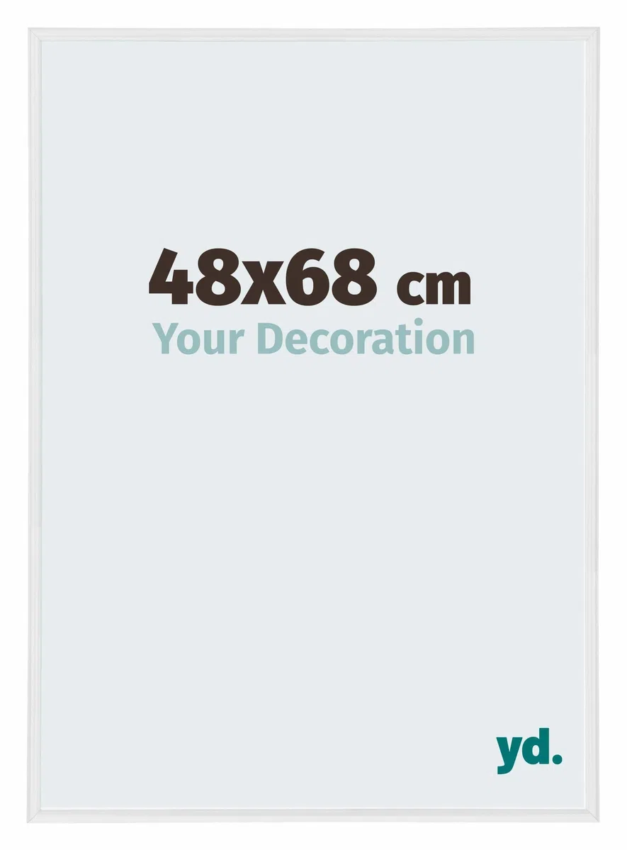 yd. Your Decoration - Puzzlerahmen 48.0x68 cm - Weiß Hochglanz - Puzzlerahmen 500-1000 Teile - Kunststoff Bilderrahmen - Annecy