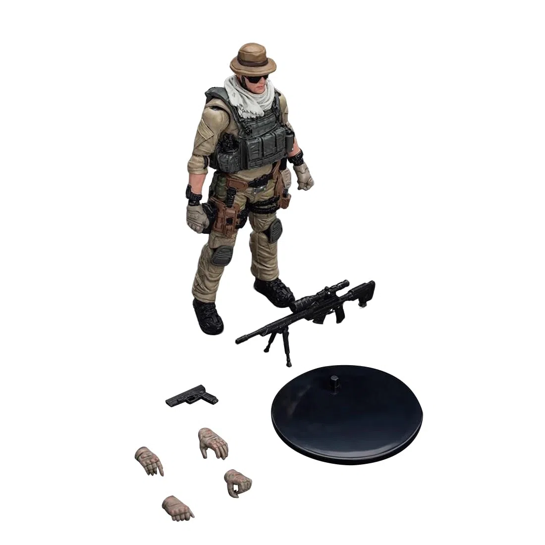 Bewegliche Soldaten Figur, 1/18 Maßstab Vintage Militär Bewegliche Special Forces Soldatenfigur mit Zubehör, Sammelfigur für Teenager und Enthusiasten