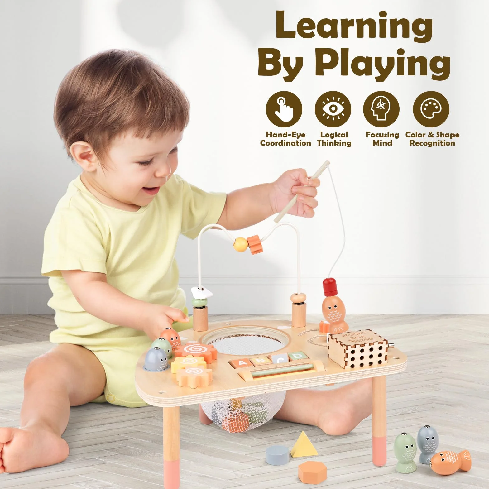 Vanplay Spieltisch Ab 2 Jahr Baby Spielzeug Spieltisch Kinderspielzeug Montessori Spielzeug 2 3 4 5 Jahre Baby Activity Spiel
