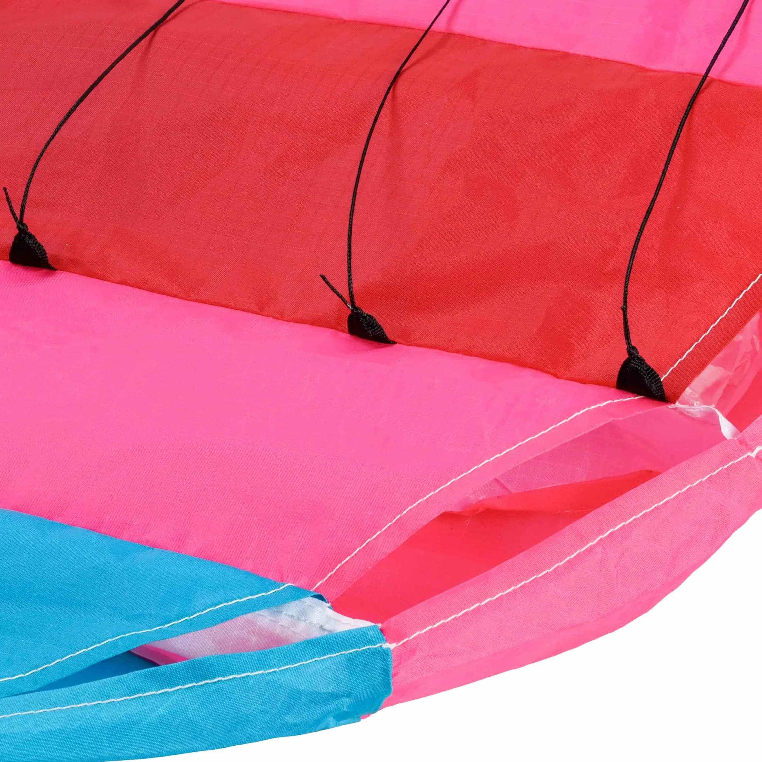 Wolkenstürmer Paraflex Basic (Pink-Rot) – Flugfertige Zweileiner Lenkmatte mit Dyneema-Leinen & Flugschlaufen – Einsteiger Kite für Kinder