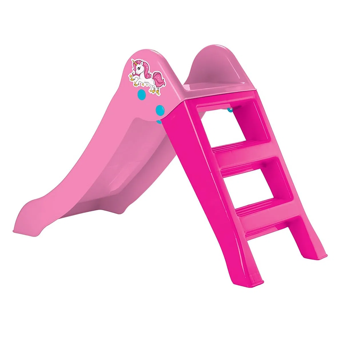 Dolu Mein erster Einhorn Garten Faltbare Rutsche, Einhorn Kinder Indoor Outdoor Garten Spielplatz, Geeignet für Kinder im Alter von 2 bis 6 Jahren - Maße H70 x L111 x B47cm - Pink